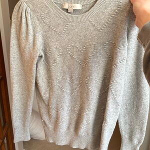Loft size small heart sweater ❤️